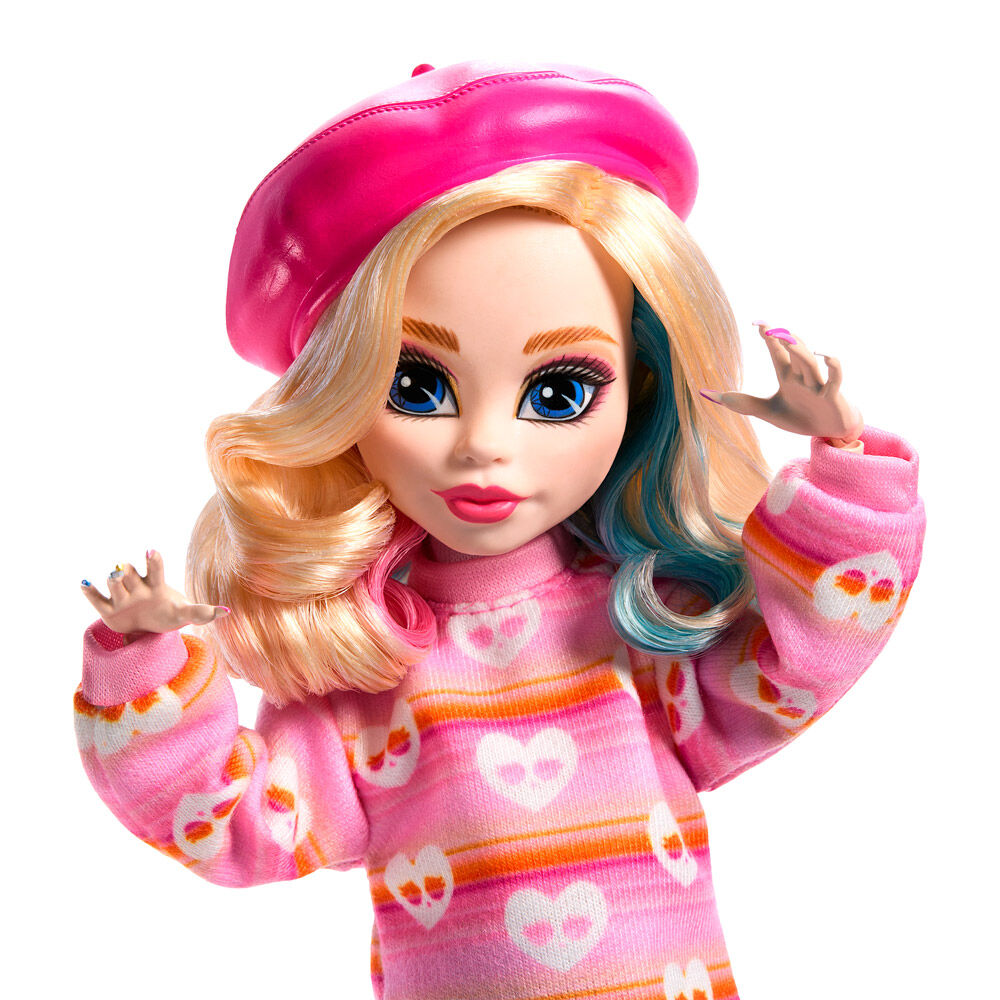Monster High Wednesday Collectible Doll - Enid Sinclair in Pink Fashion With Accessories - Ginga Toys