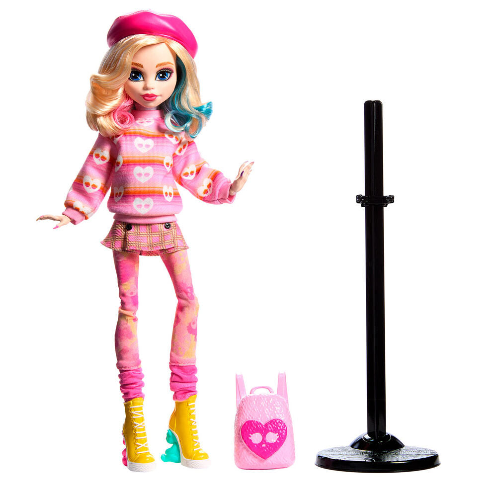 Monster High Wednesday Collectible Doll - Enid Sinclair in Pink Fashion With Accessories - Ginga Toys