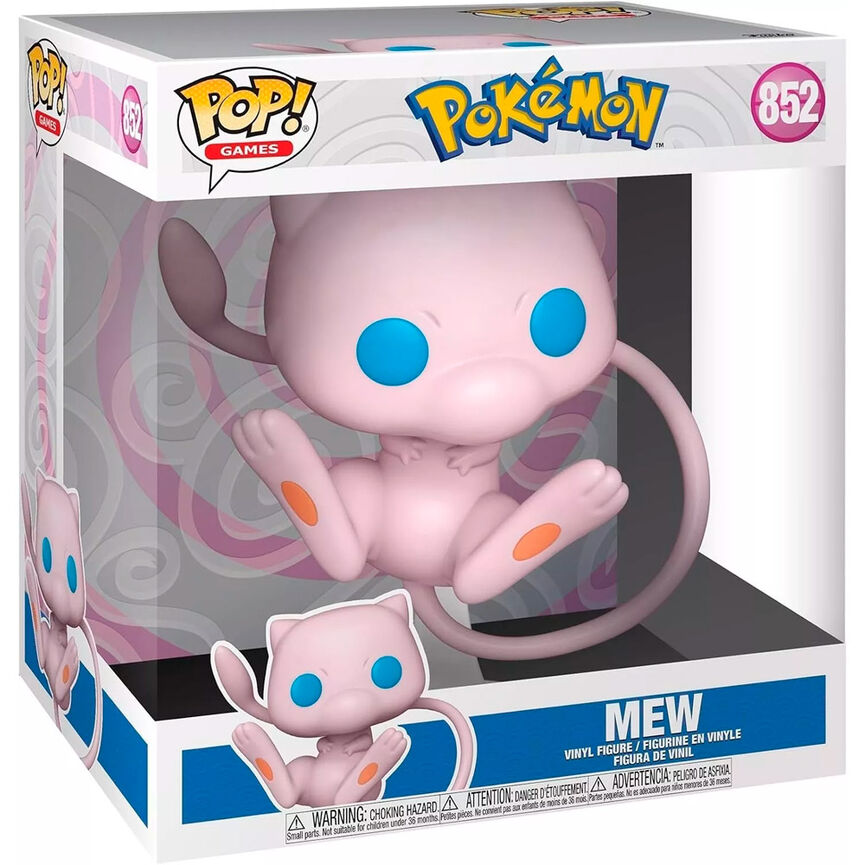 Funko Pop! Games: Pokémon - 10" Jumbo Mew Figure Exclusive #852 - Ginga Toys