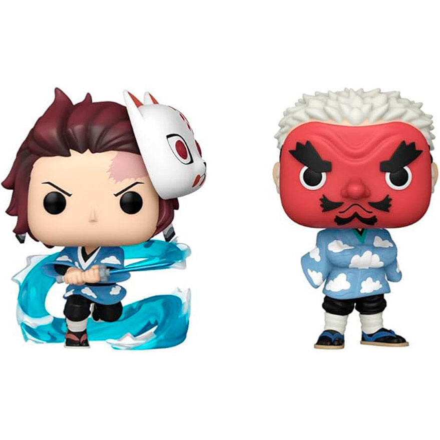 Funko Pop! Animation 2-pack Demon Slayer: Kimetsu no Yaiba - Tanjiro Kamado & Sakonji Urokodaki Vinyl Figure  - Ginga Toys