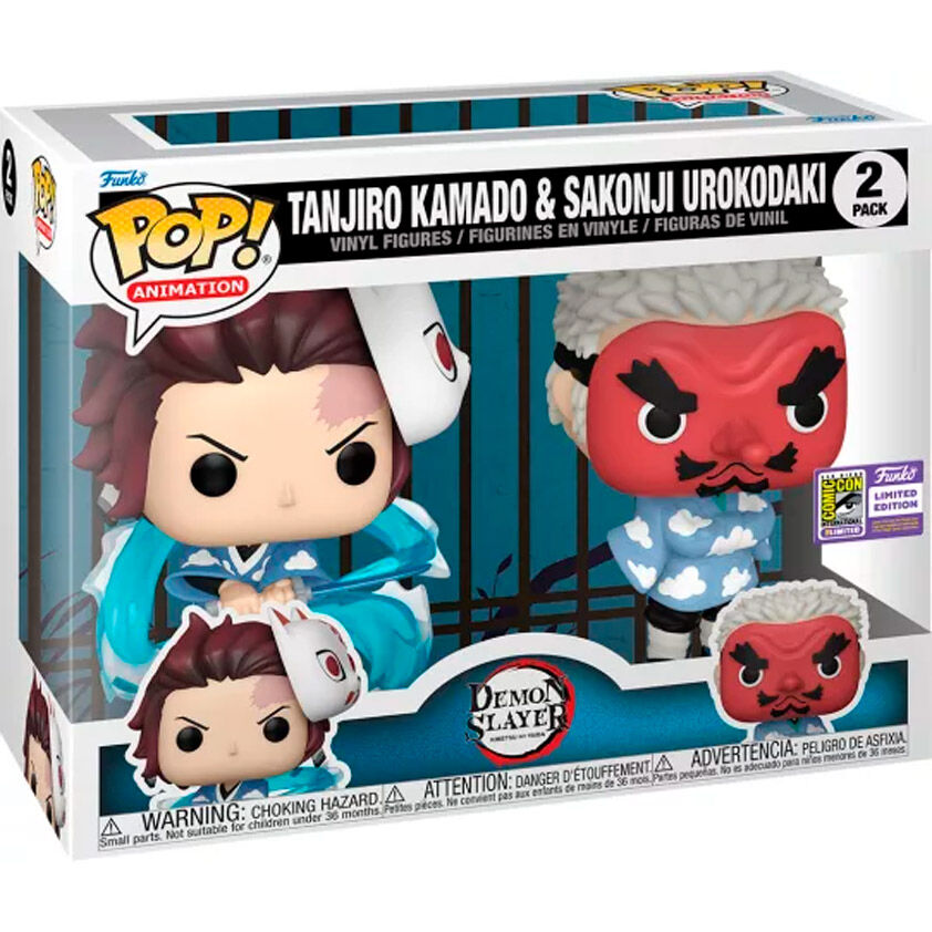 Funko Pop! Animation 2-pack Demon Slayer: Kimetsu no Yaiba - Tanjiro Kamado & Sakonji Urokodaki Vinyl Figure  - Ginga Toys