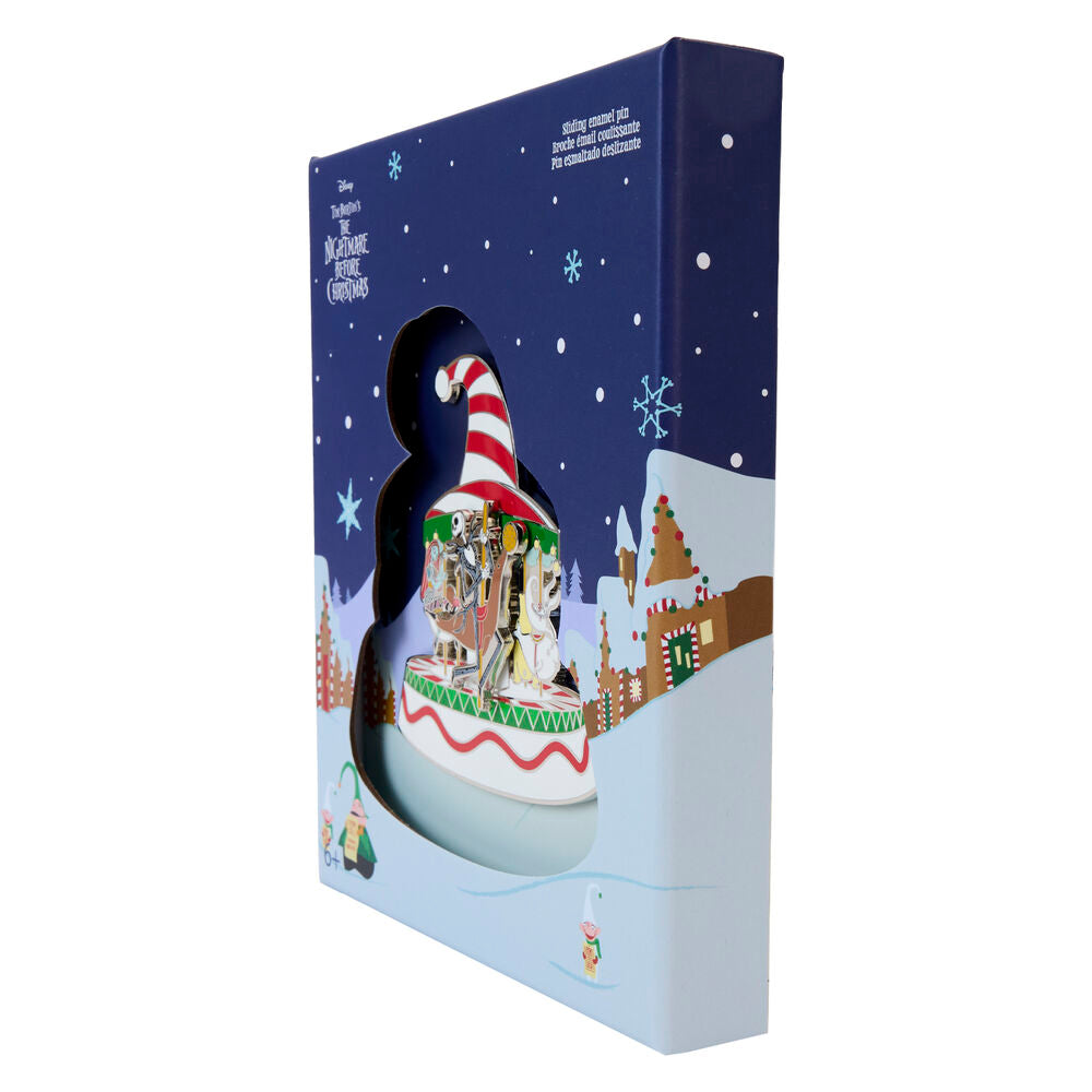 Loungefly Disney The Nightmare Before Christmas - Christmas Town Carousel Sliding 3" Collectors Pin - Ginga Toys