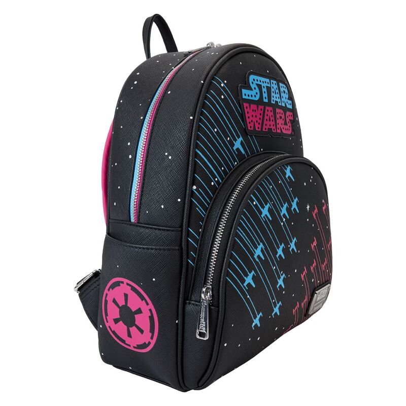 Loungefly Star Wars Rebels vs Empire Galactic Neon 1970s Light-Up Glow Mini Backpack - Ginga Toys