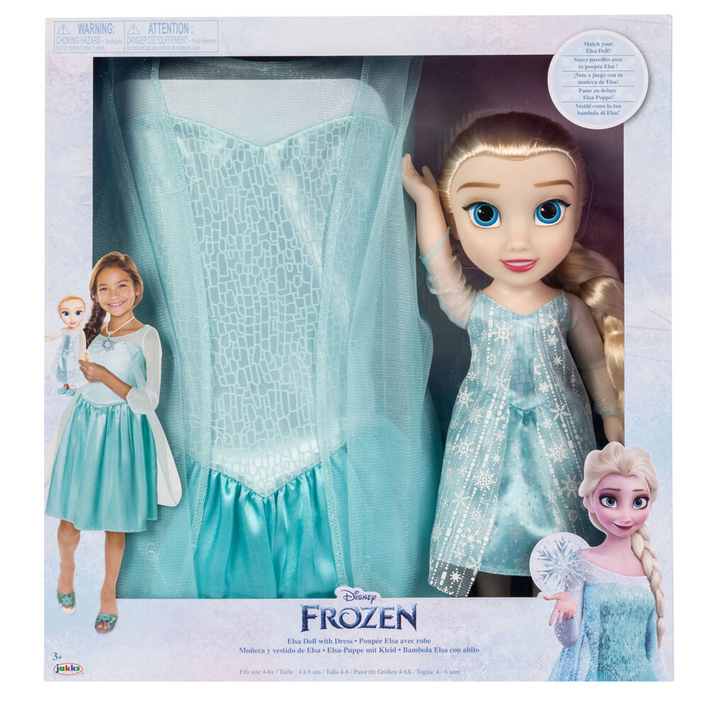 JAKKS Pacific Disney Frozen 2 Elsa Doll 38cm and Dress Costume Gift Set - Ginga Toys