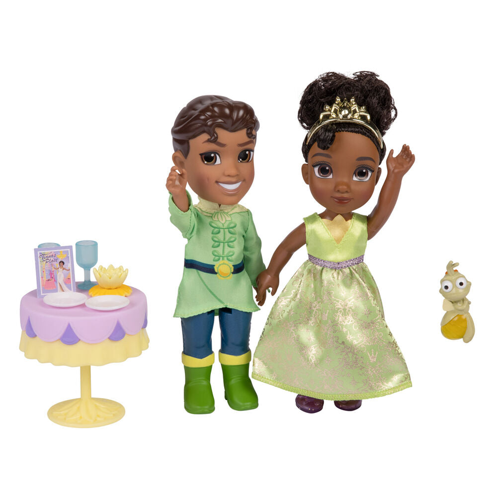 JAKKS Pacific Disney The Princess and the Frog Princess Tiana & Naveen Doll "Moments of Love" Petite Gift Play Set - Ginga Toys