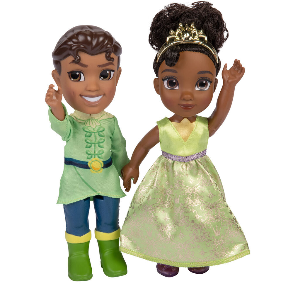 JAKKS Pacific Disney The Princess and the Frog Princess Tiana & Naveen Doll "Moments of Love" Petite Gift Play Set - Ginga Toys