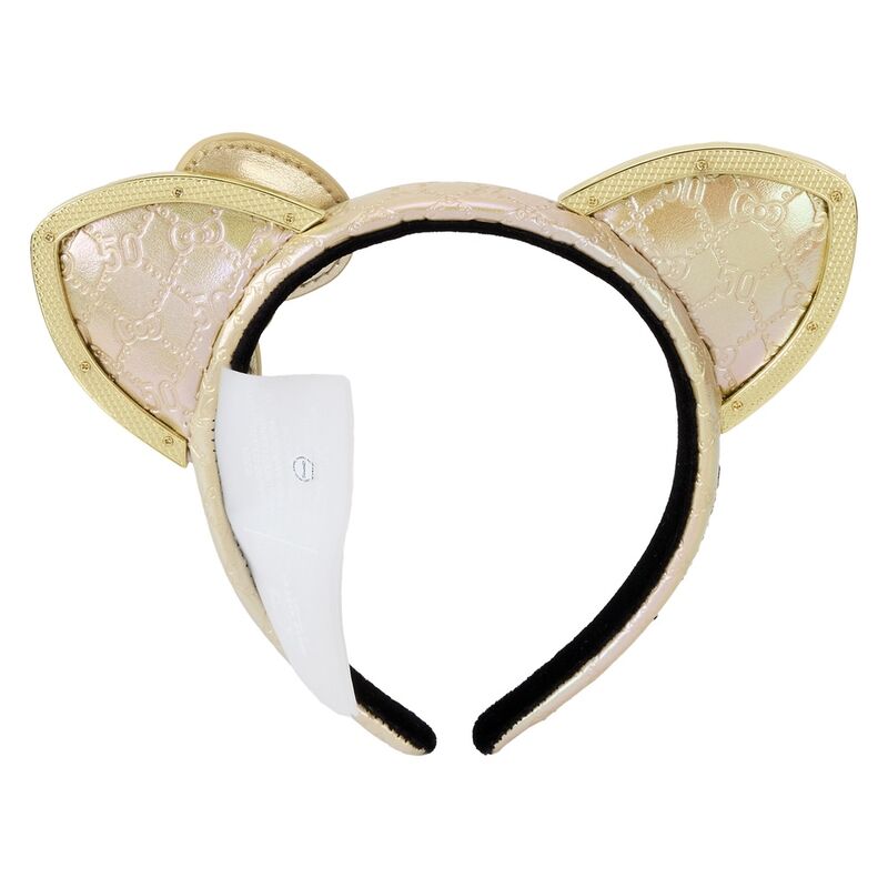 Loungefly Sanrio Hello Kitty 50th Anniversary Metallic Gold Ear Headband - Ginga Toys