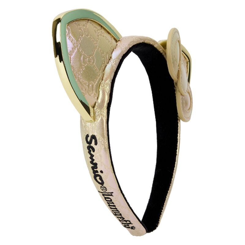 Loungefly Sanrio Hello Kitty 50th Anniversary Metallic Gold Ear Headband - Ginga Toys