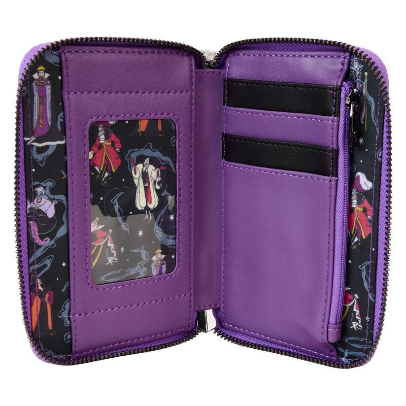Loungefly Disney Villains Iridescent Zip Around Wallet - Ginga Toys