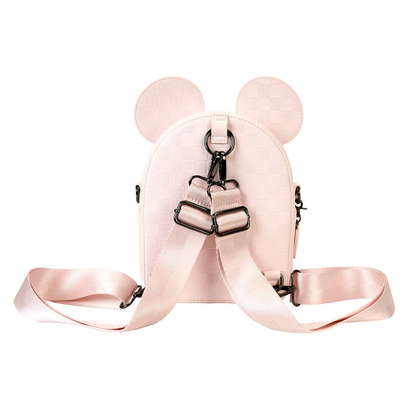 Loungefly Disney Minnie Mouse Checkered Texture Convertible Mini Backpack & Crossbody Bag – Ginga Toys