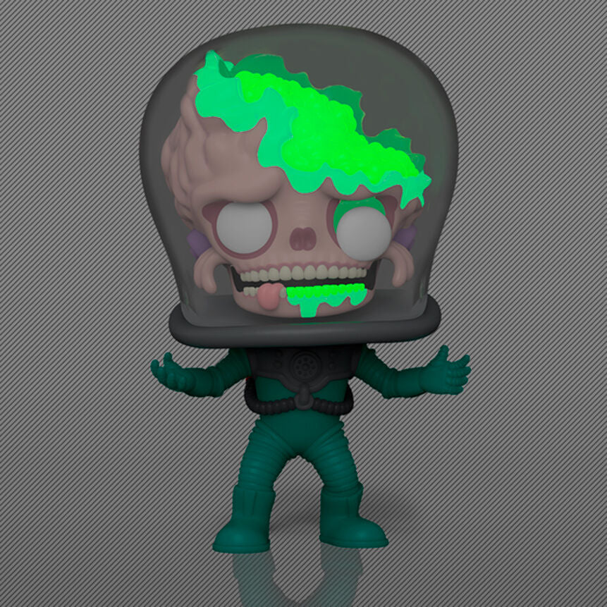 Funko Pop! Movies: Mars Attacks - Martian Soldier Exclusive CHASE Vinyl Figure #1877 - Ginga Toys