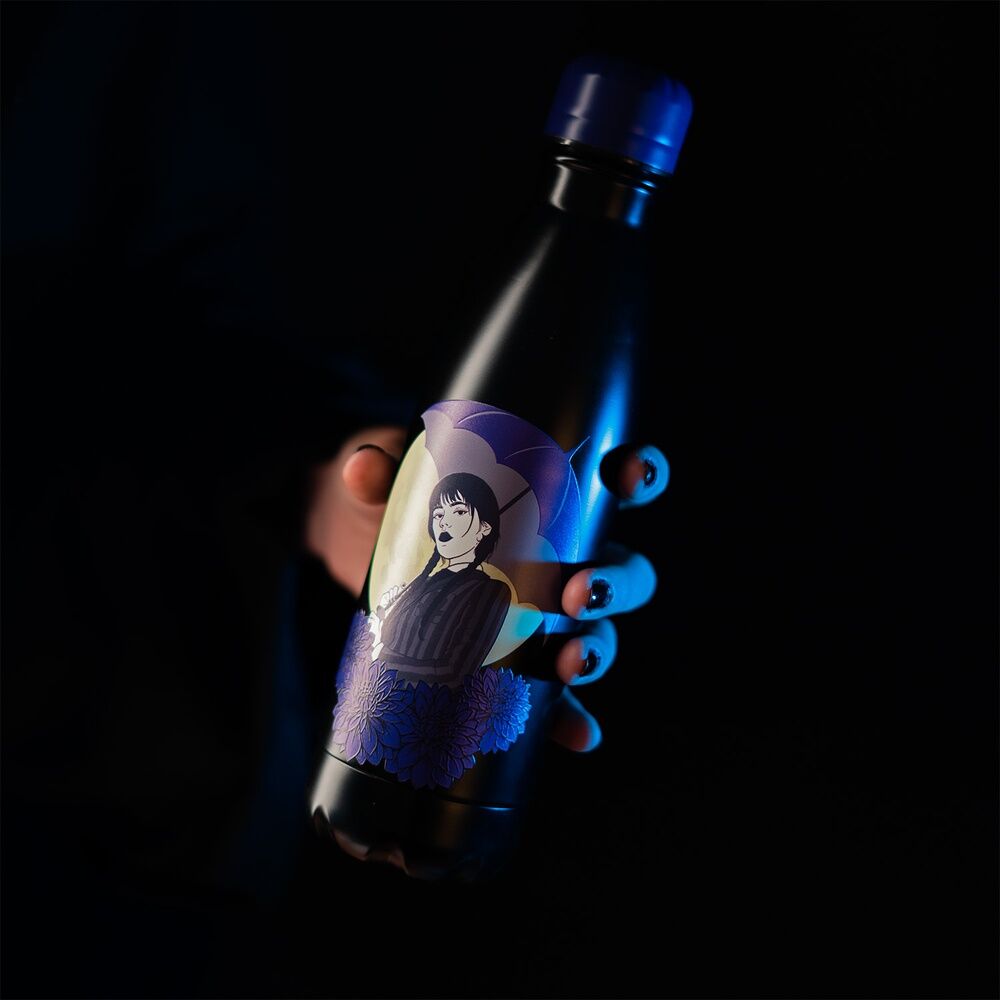 Netflix TV Wednesday Stainless Steel Bottle 500ml - Ginga Toys