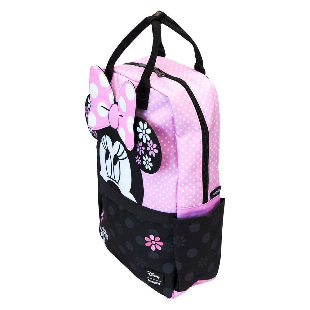 Loungefly Disney Minnie Mouse Floral Rock The Dots Nylon Full-Size Backpack - Ginga Toys