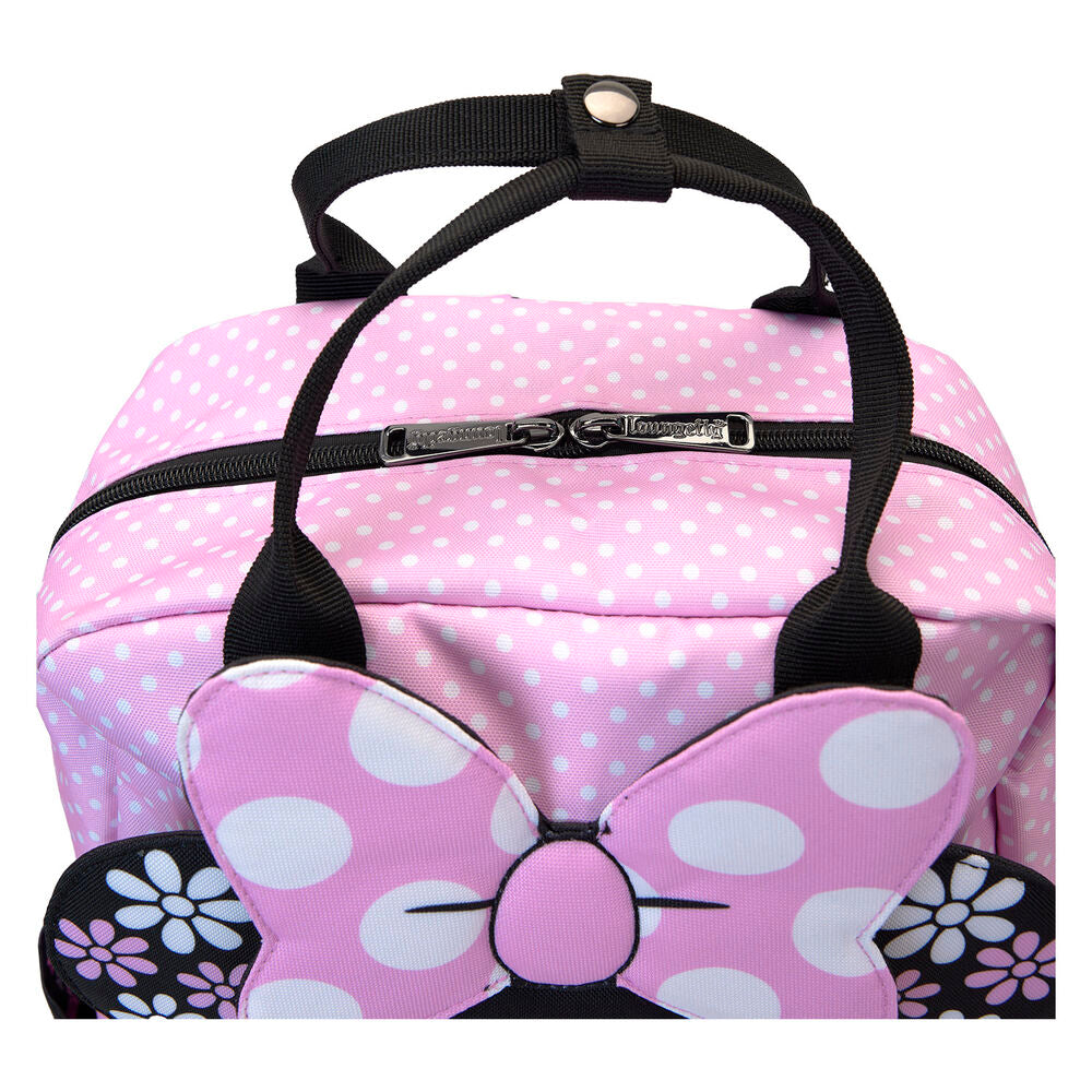 Loungefly Disney Minnie Mouse Floral Rock The Dots Nylon Full-Size Backpack - Ginga Toys