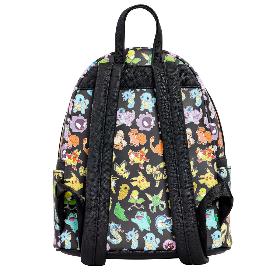 Loungefly Pokemon Multi Character All Over Print Mini Backpack - Ginga Toys