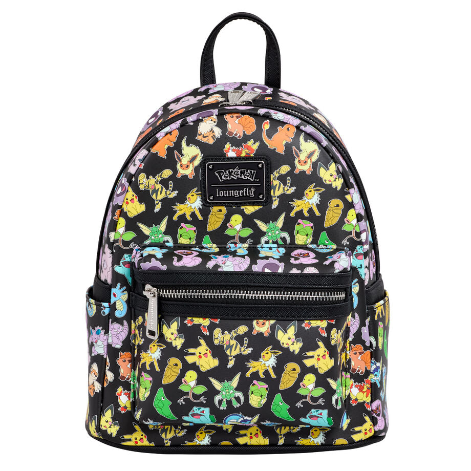 Loungefly Pokemon Multi Character All Over Print Mini Backpack - Ginga Toys