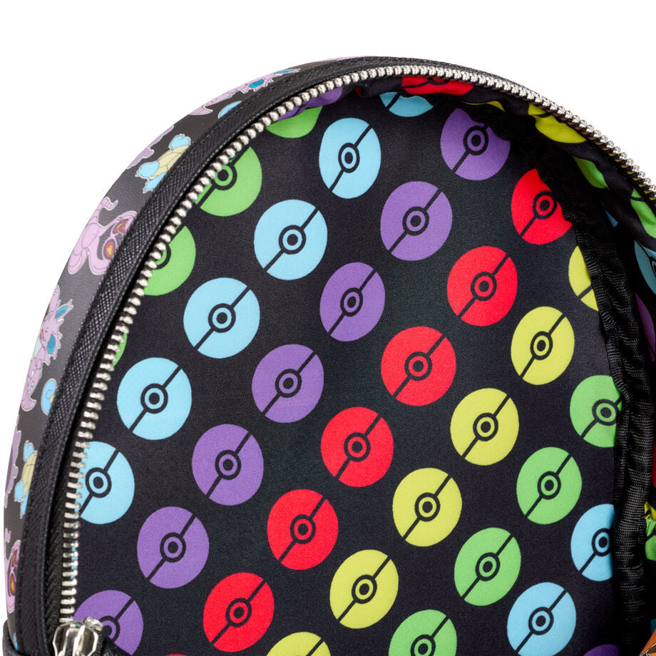 Loungefly Pokemon Multi Character All Over Print Mini Backpack - Ginga Toys