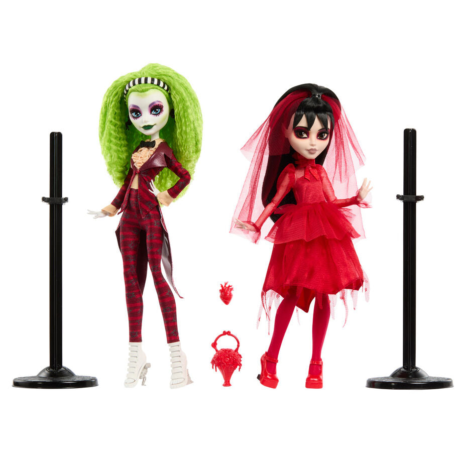Monster High x Beetlejuice Beetlejuice Skullector Beetlejuice Wedding Exclusive Two-Pack Dolls Set - Ginga Toys