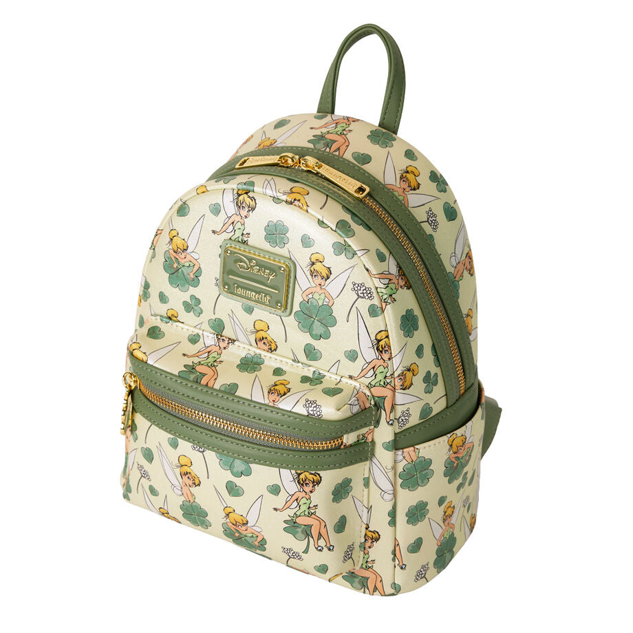 Loungefly Disney Peter Pan Tinker Bell Clover All-Over Print Mini Backpack - Ginga Toys