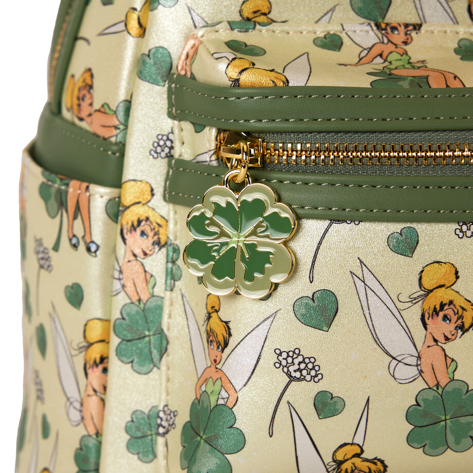 Loungefly Disney Peter Pan Tinker Bell Clover All-Over Print Mini Backpack - Ginga Toys