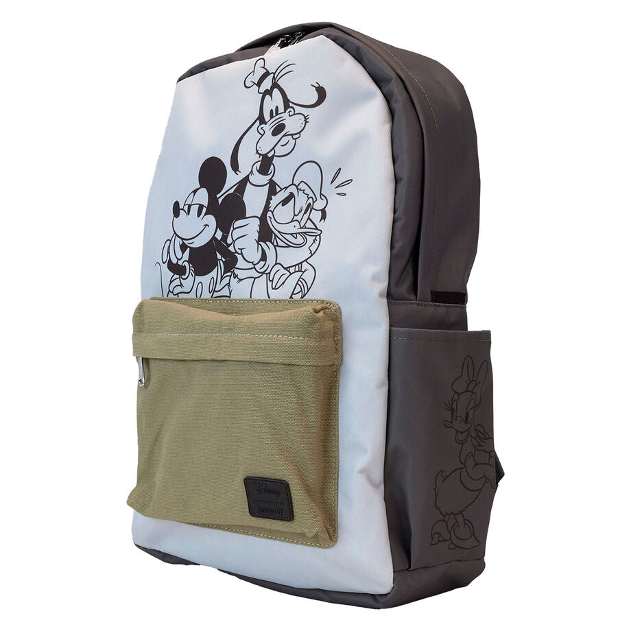 Loungefly Disney Mickey & Friends Canvas Nylon Full-Size Backpack - Ginga Toys