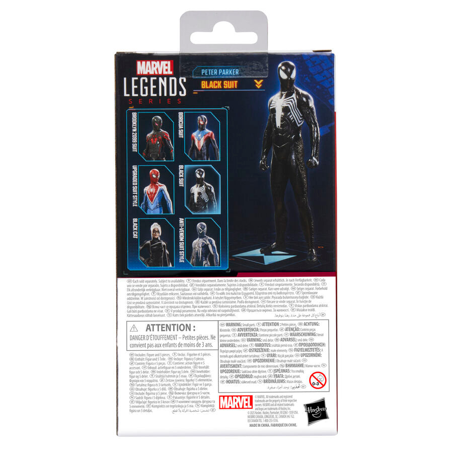 Marvel's Spider-Man 2 Marvel Legends Gamerverse Peter Parker (Black Suit) Action Figure - Hasbro - Ginga Toys
