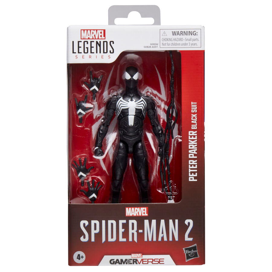 Marvel's Spider-Man 2 Marvel Legends Gamerverse Peter Parker (Black Suit) Action Figure - Hasbro - Ginga Toys