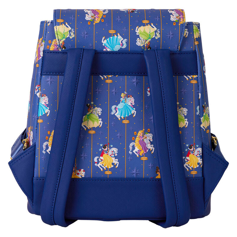Loungefly Disney Princess Carousel All-Over Print Drawstring Mini Backpack - Ginga Toys