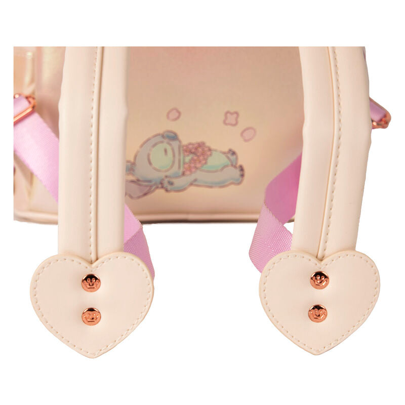 Loungefly Disney Stitch & Angel Cherry Blossom Heart Mini Backpack - Ginga Toys