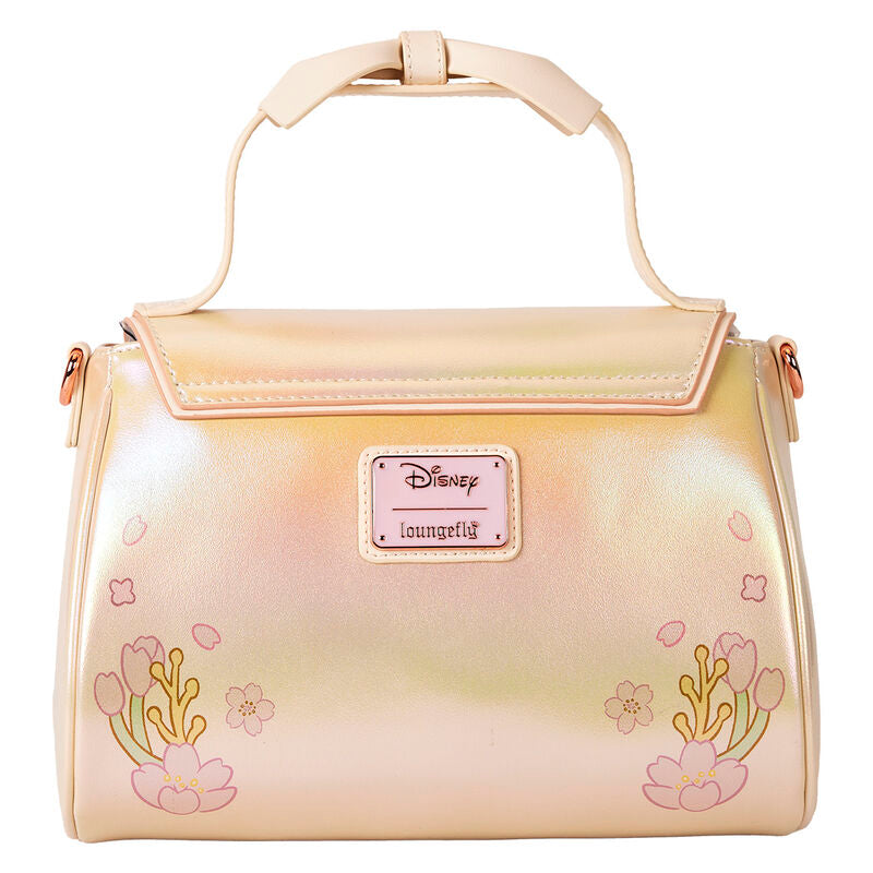 Loungefly Disney Stitch & Angel Cherry Blossom Bow Handle Crossbody Bag - Ginga Toys