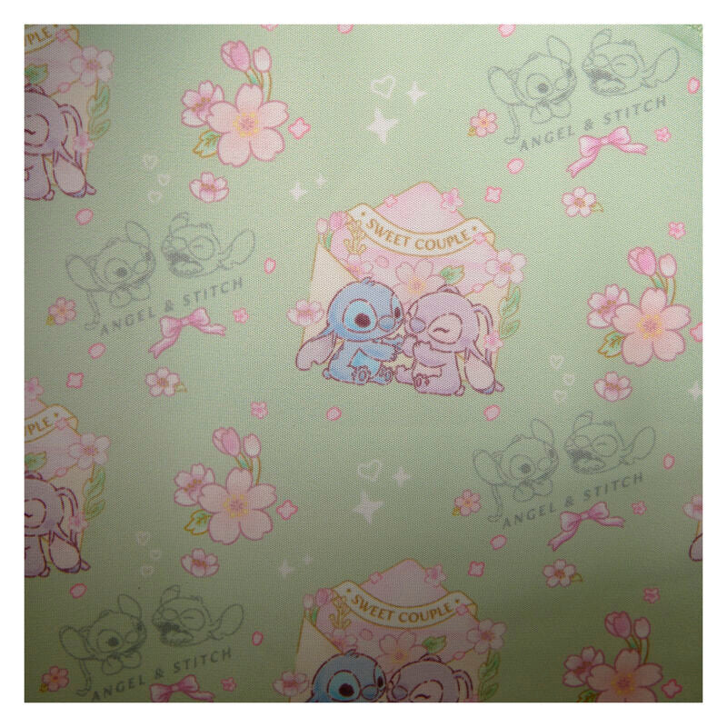 Loungefly Disney Stitch & Angel Cherry Blossom All-Over Print Mini Backpack - Ginga Toys