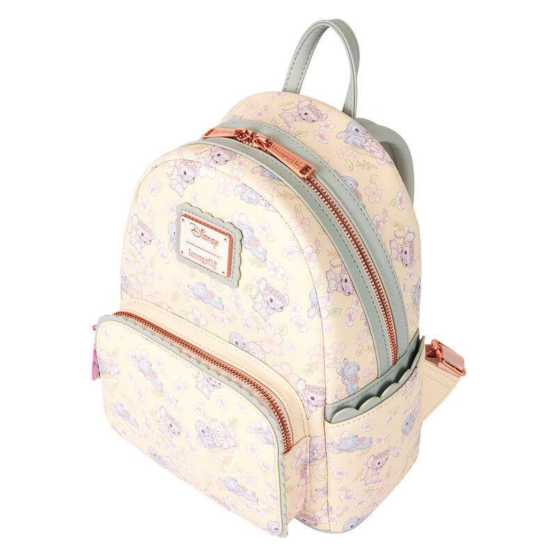 Loungefly Disney Stitch & Angel Cherry Blossom All-Over Print Mini Backpack - Ginga Toys
