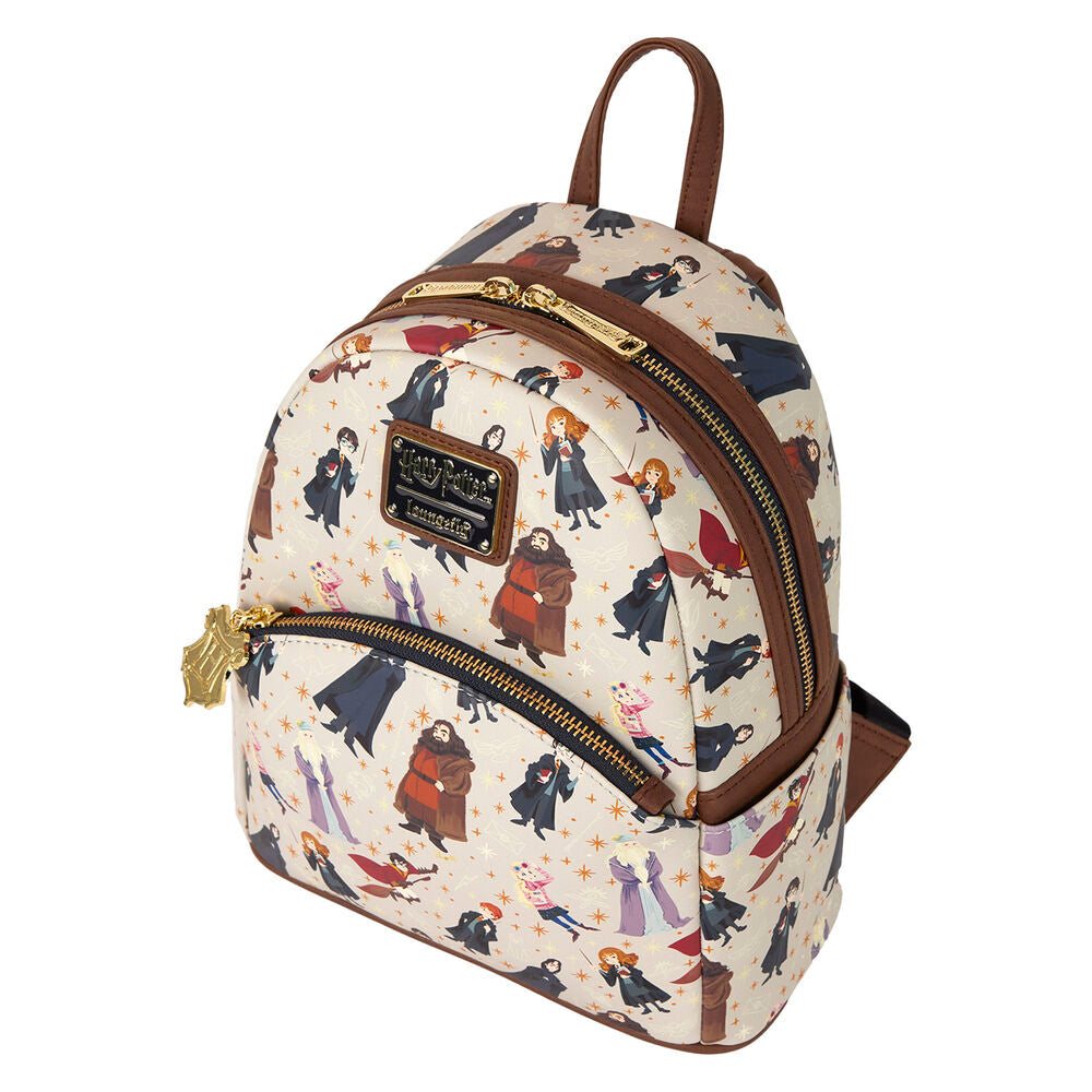 Loungefly Harry Potter Hogwarts All-Over Print Mini Backpack - Ginga Toys