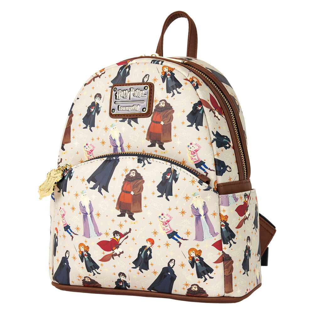 Loungefly Harry Potter Hogwarts All-Over Print Mini Backpack - Ginga Toys
