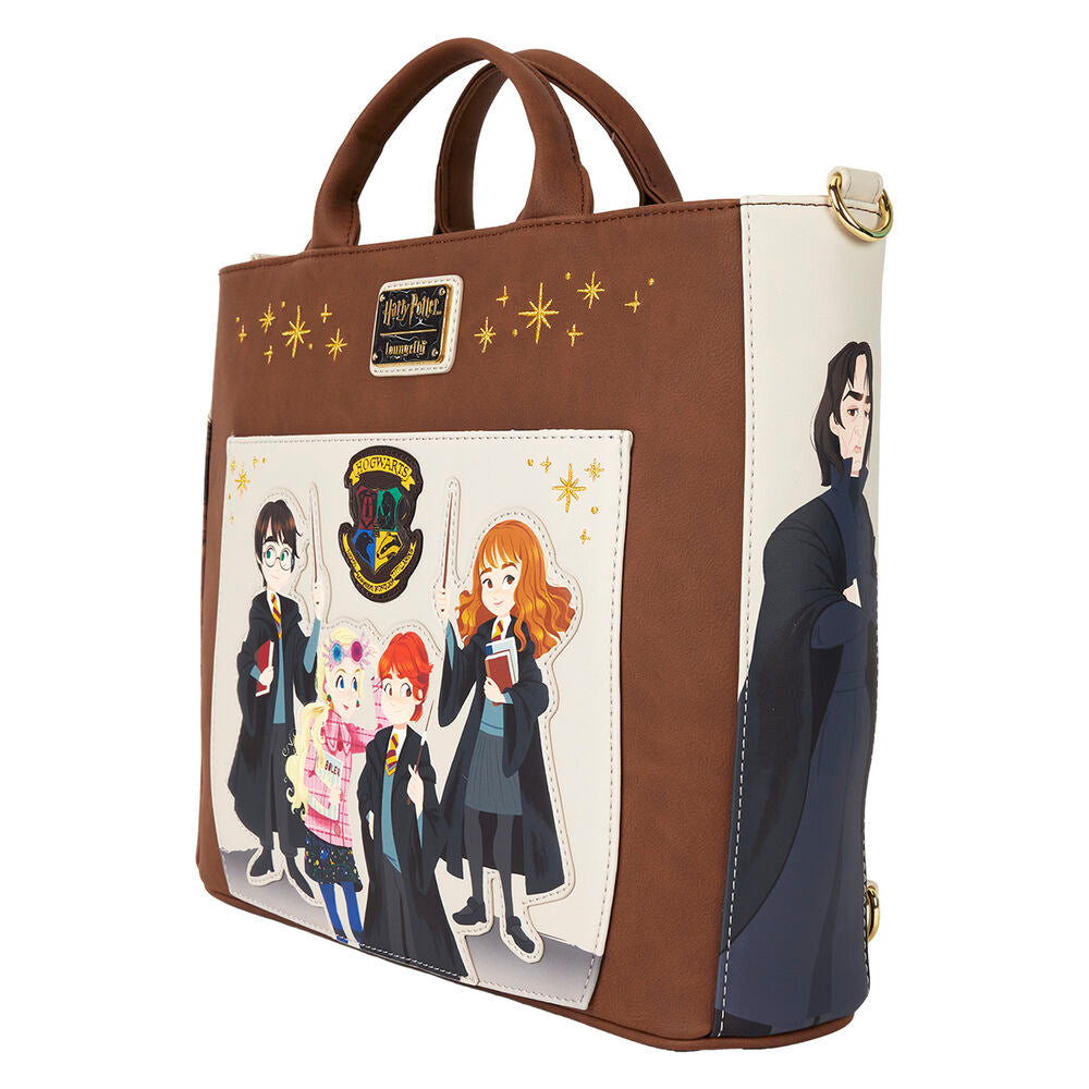 Loungefly Harry Potter Hogwarts Convertible Backpack & Tote Crossbody Bag - Ginga Toys