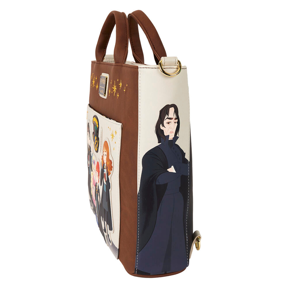 Loungefly Harry Potter Hogwarts Convertible Backpack & Tote Crossbody Bag - Ginga Toys