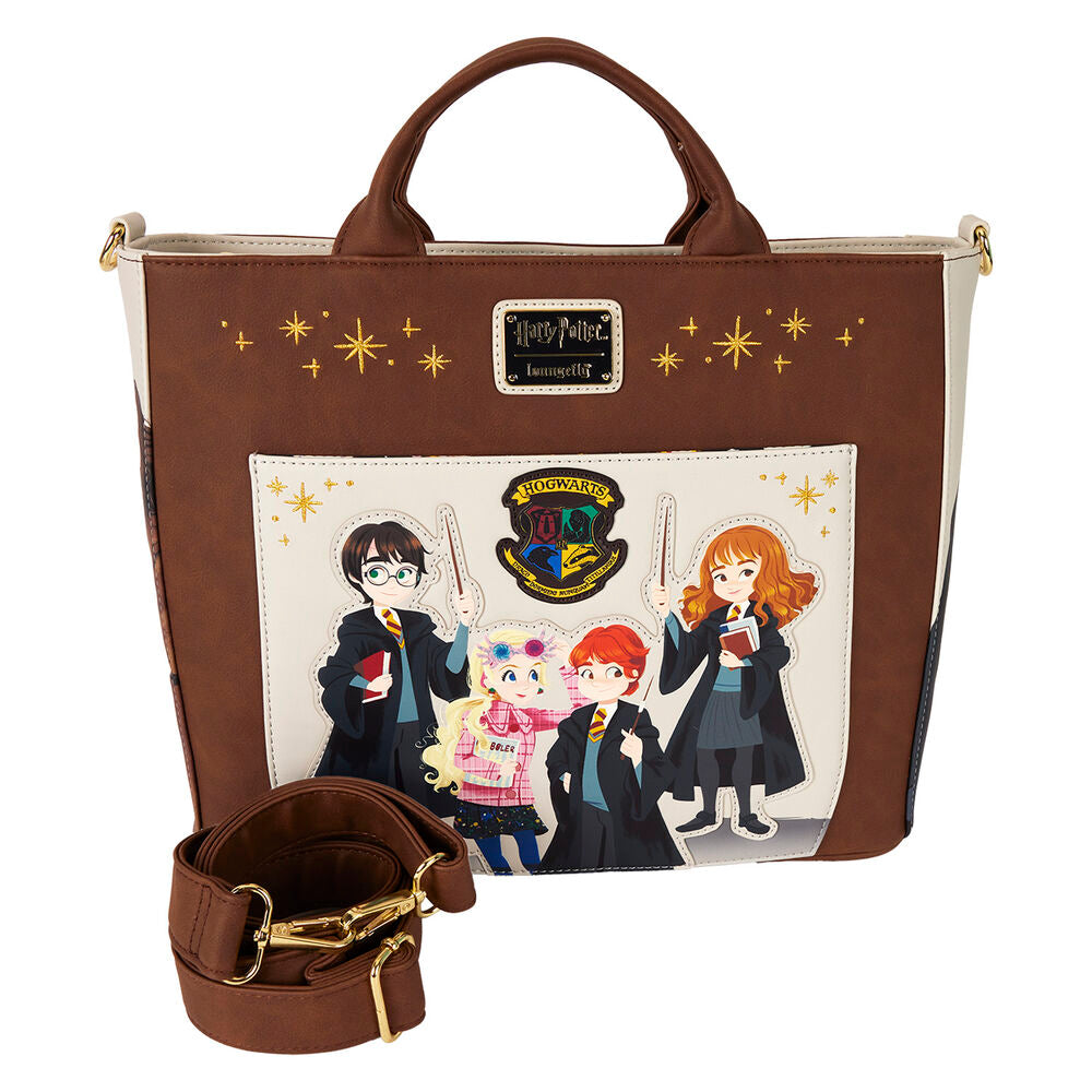 Loungefly Harry Potter Hogwarts Convertible Backpack & Tote Crossbody Bag - Ginga Toys