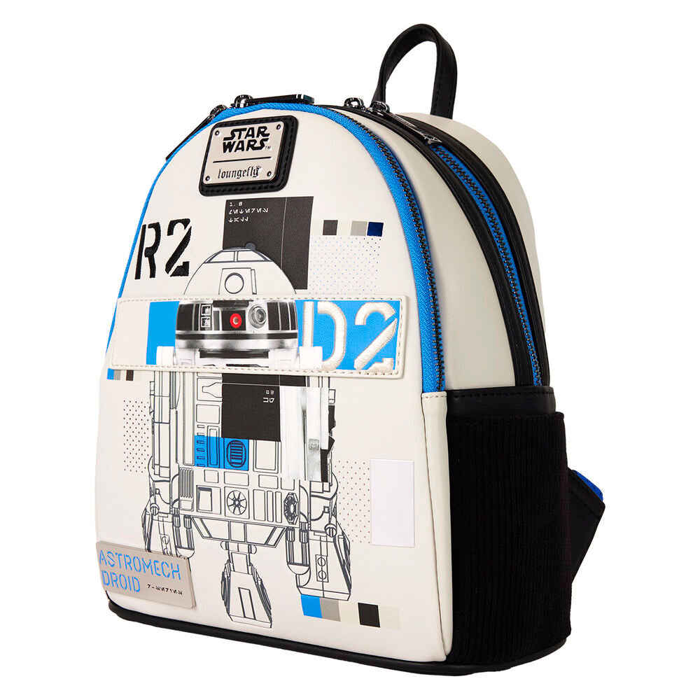 Loungefly Star Wars: The Power of the Force R2-D2 Astromech Droid Light Up Mini Backpack - Ginga Toys