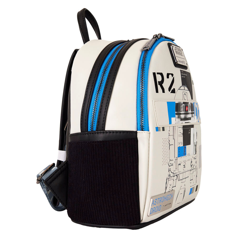 Loungefly Star Wars: The Power of the Force R2-D2 Astromech Droid Light Up Mini Backpack - Ginga Toys