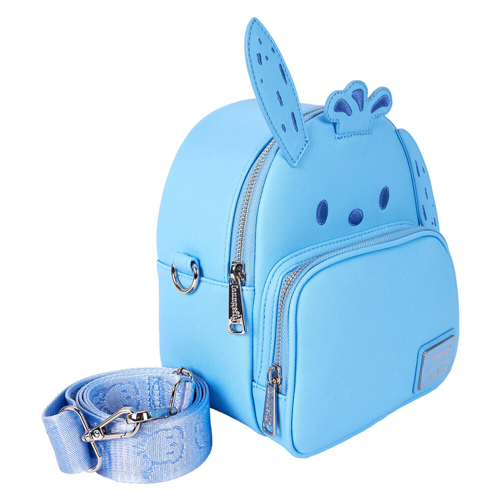Loungefly Sanrio Pochacco Monochrome Cosplay Convertible Mini Backpack & Crossbody Bag - Ginga Toys