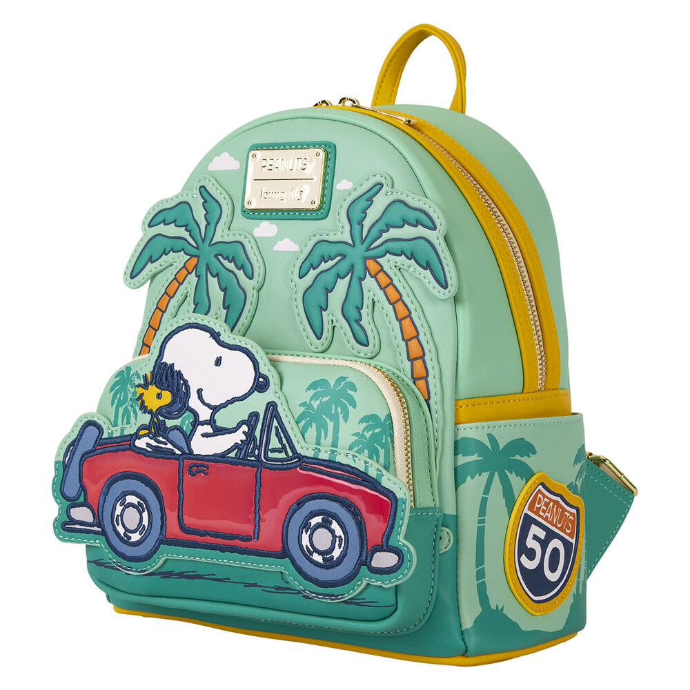 Loungefly Peanuts Snoopy & Woodstock Road Trip Mini Backpack - Ginga Toys