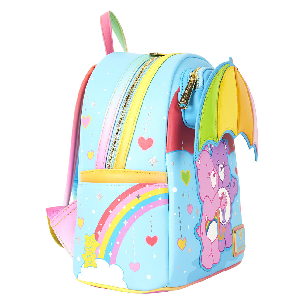Loungefly Care Bears Cheer Bear & Share Bear Rainbow Umbrella Mini Backpack - Ginga Toys
