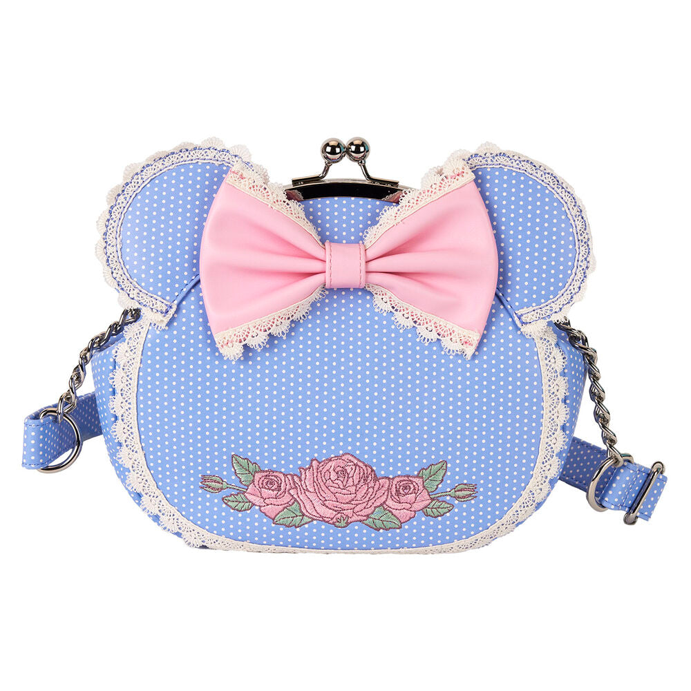 Loungefly Disney Minnie Mouse Floral and Lace Kisslock Crossbody Bag - Ginga Toys