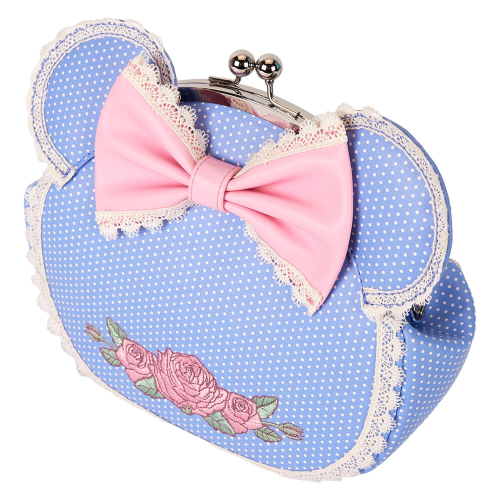 Loungefly Disney Minnie Mouse Floral and Lace Kisslock Crossbody Bag - Ginga Toys