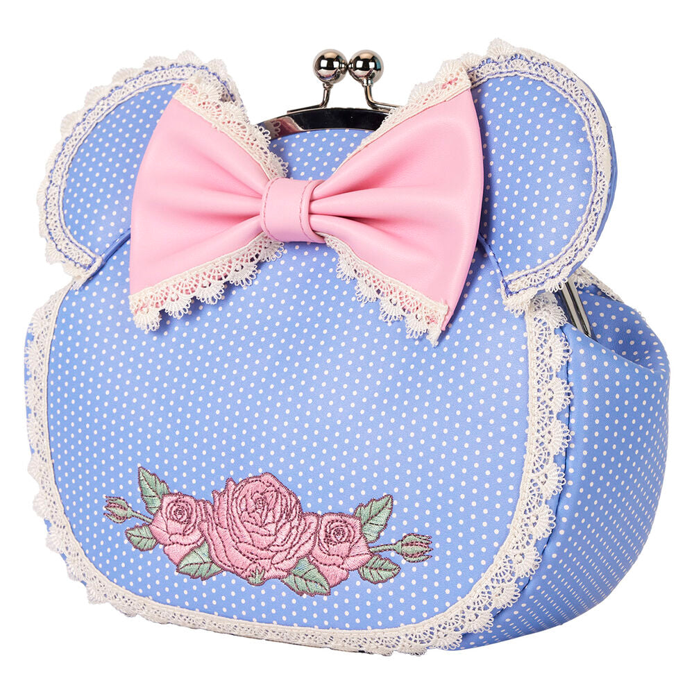 Loungefly Disney Minnie Mouse Floral and Lace Kisslock Crossbody Bag - Ginga Toys