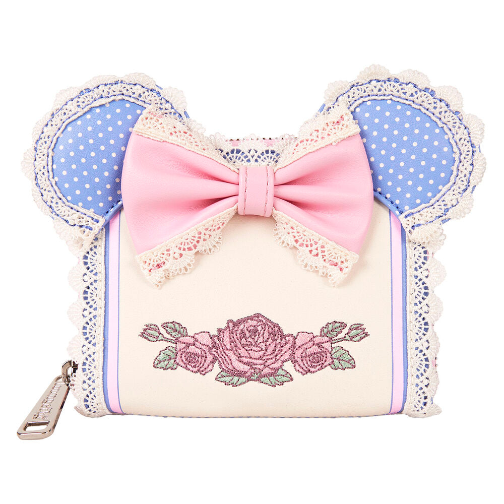 Loungefly Disney Minnie Mouse Floral and Lace Zip Around Wallet - Ginga Toys