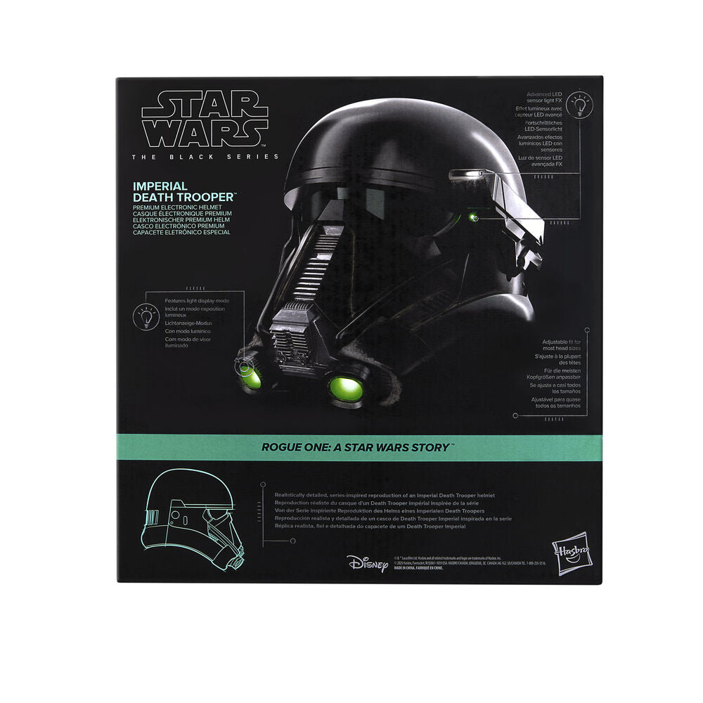 Star Wars: The Black Series Death Trooper 1:1 Scale Wearable Electronic Helmet - Ginga Toys