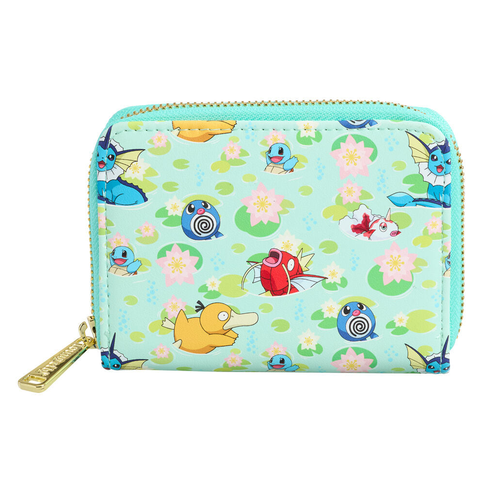 Loungefly Pokemon Water Type All Over Print Zip Around Wallet - Ginga Toys