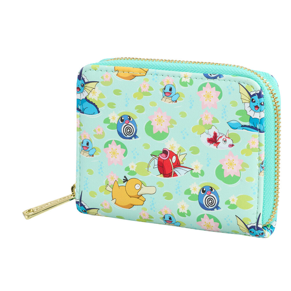 Loungefly Pokemon Water Type All Over Print Zip Around Wallet - Ginga Toys