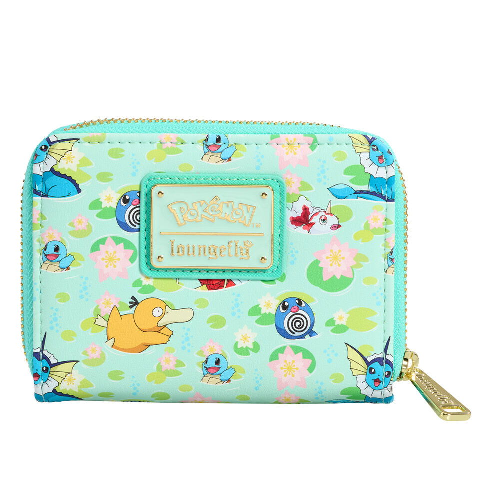 Loungefly Pokemon Water Type All Over Print Zip Around Wallet - Ginga Toys